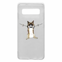 Чехол для Samsung S10 Grumpy Cat On The Rope - PrintSalon
