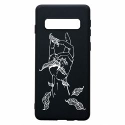 Чехол для Samsung S10 Hand with leafs - PrintSalon