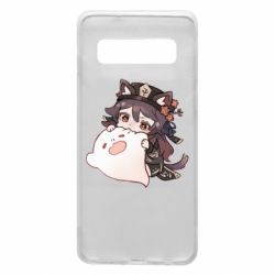 Чехол для Samsung S10 Hu Tao cat - PrintSalon