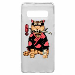 Чехол для Samsung S10+ Japanese Akatsuki cat - PrintSalon