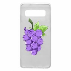 Чехол для Samsung S10 Кот-виноград - PrintSalon