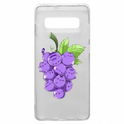 Чехол для Samsung S10+ Кот-виноград - PrintSalon