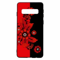 Чохол для Samsung S10 Червоні квіти - PrintSalon
