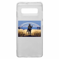 Чехол для Samsung S10+ Марка с Крымским мостом-PrintSalon Чехол для Samsung S10+ Марка с Крымским мостом