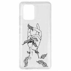 Чехол для Samsung S10 Lite Hand with leafs - PrintSalon