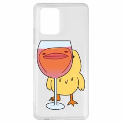 Чехол для Samsung S10 Lite Качка і келих вина - PrintSalon