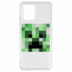Чехол для Samsung S10 Lite Minecraft minimalist Creeper - PrintSalon