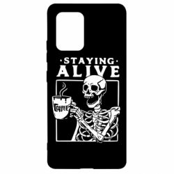 Чехол для Samsung S10 Lite Staying alive with coffee - PrintSalon