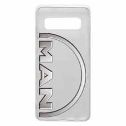 Чехол для Samsung S10 Man metallic logo - PrintSalon