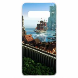 Чехол для Samsung S10+ Minecraft beautiful town - PrintSalon