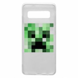 Чехол для Samsung S10 Minecraft minimalist Creeper - PrintSalon