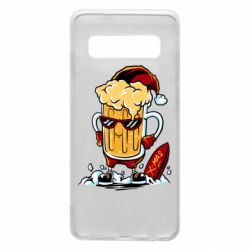 Чехол для Samsung S10 New Year's beer - PrintSalon