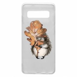 Чехол для Samsung S10 Осенний ежик - PrintSalon