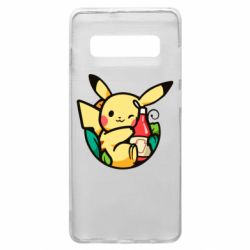 Чехол для Samsung S10+ Pikachu with ketchup - PrintSalon