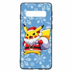 Чохол для Samsung S10 Santa Claus Pikachu - PrintSalon