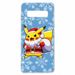 Чохол для Samsung S10+ Santa Claus Pikachu - PrintSalon