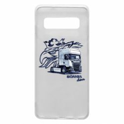 Чехол для Samsung S10 Scania watercolor art - PrintSalon