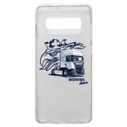 Чехол для Samsung S10+ Scania watercolor art - PrintSalon