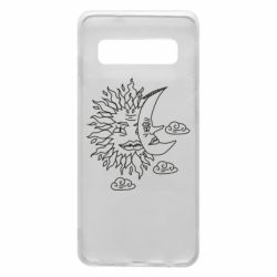 Чехол для Samsung S10 Sun and Moon faces - PrintSalon