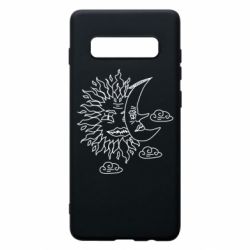 Чехол для Samsung S10+ Sun and Moon faces - PrintSalon