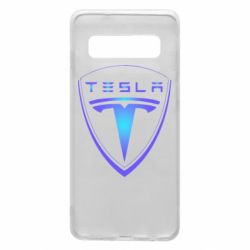Чехол для Samsung S10 Tesla logo gradient - PrintSalon