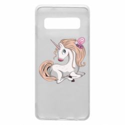 Чехол для Samsung S10 Unicorn with bow tie - PrintSalon