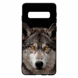 Чохол для Samsung S10 Wolf with yellow eyes - PrintSalon