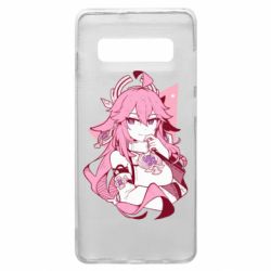 Чехол для Samsung S10+ Yae Miko portrait - PrintSalon