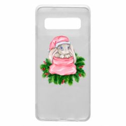 Чехол для Samsung S10 Заяц Новогодний - PrintSalon