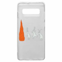 Чехол для Samsung S10+ Зайцы возле морковки - PrintSalon