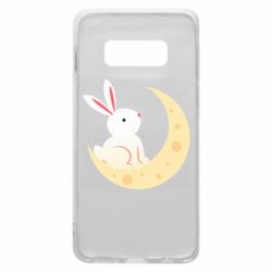 Чехол для Samsung S10e Cute rabbit on the moon - PrintSalon