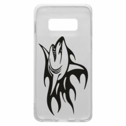 Чехол для Samsung S10e Flaming shark - PrintSalon