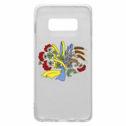 Чехол для Samsung S10e Герб колоски и калина