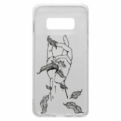 Чехол для Samsung S10e Hand with leafs - PrintSalon