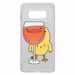 Чехол для Samsung S10e Качка і келих вина - PrintSalon