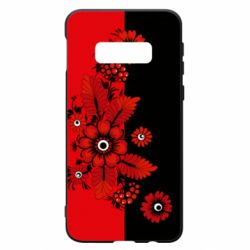 Чохол для Samsung S10e Червоні квіти - PrintSalon