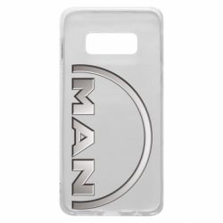 Чехол для Samsung S10e Man metallic logo - PrintSalon