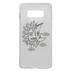 Чехол для Samsung S10e Sun and Moon faces - PrintSalon