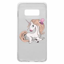 Чехол для Samsung S10e Unicorn with bow tie - PrintSalon
