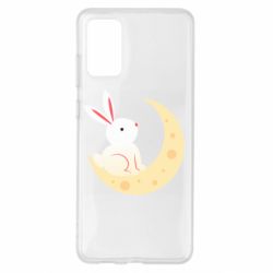 Чехол для Samsung S20+ Cute rabbit on the moon - PrintSalon