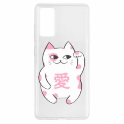 Чехол для Samsung S20 FE Cat and hieroglyphs - PrintSalon