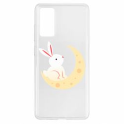 Чехол для Samsung S20 FE Cute rabbit on the moon - PrintSalon