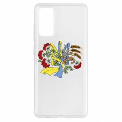 Чехол для Samsung S20 FE Герб колоски и калина