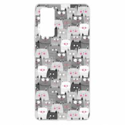Чохол для Samsung S20 FE Gray cats pattern - PrintSalon
