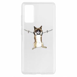 Чехол для Samsung S20 FE Grumpy Cat On The Rope - PrintSalon