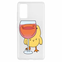 Чехол для Samsung S20 FE Качка і келих вина - PrintSalon