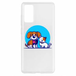 Чехол для Samsung S20 FE Собачка и котик - PrintSalon