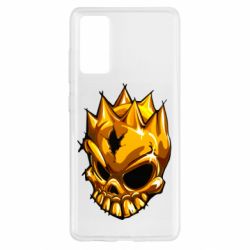 Чехол для Samsung S20 FE Standoff - Gold Skull - PrintSalon