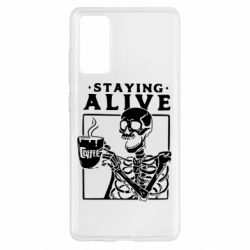 Чехол для Samsung S20 FE Staying alive with coffee - PrintSalon