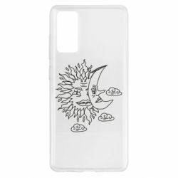 Чехол для Samsung S20 FE Sun and Moon faces - PrintSalon